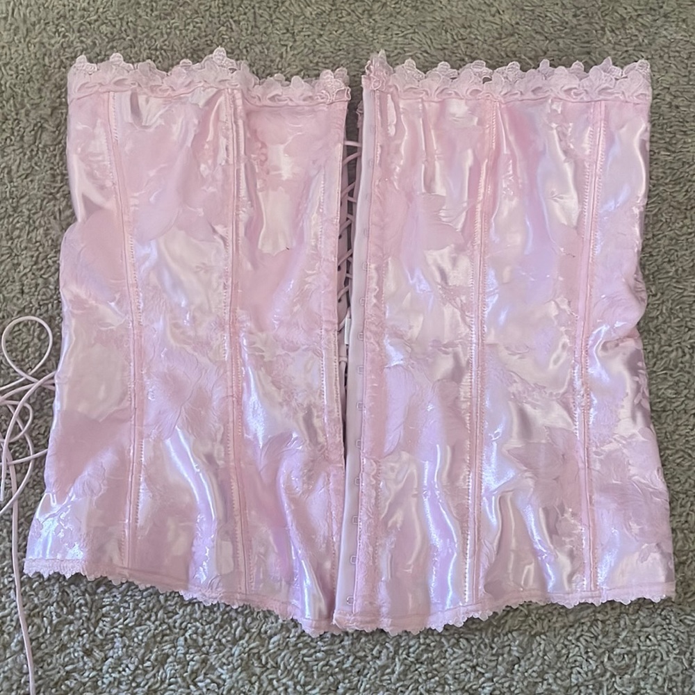 Pink soft bone corset vintage